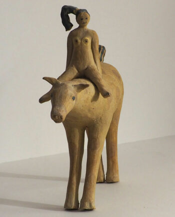 galerie-ahlers-rachel-kohn-pferd-mit-tänzerin-steinzeug-2005