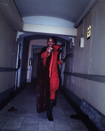 Albert "Scopin" Schöpflin – Man in red with leash