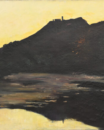 Lesser Ury – Burg am Fluss, Abendstimmung, Burg Saaleck (Der Fuchsturm bei Jena)