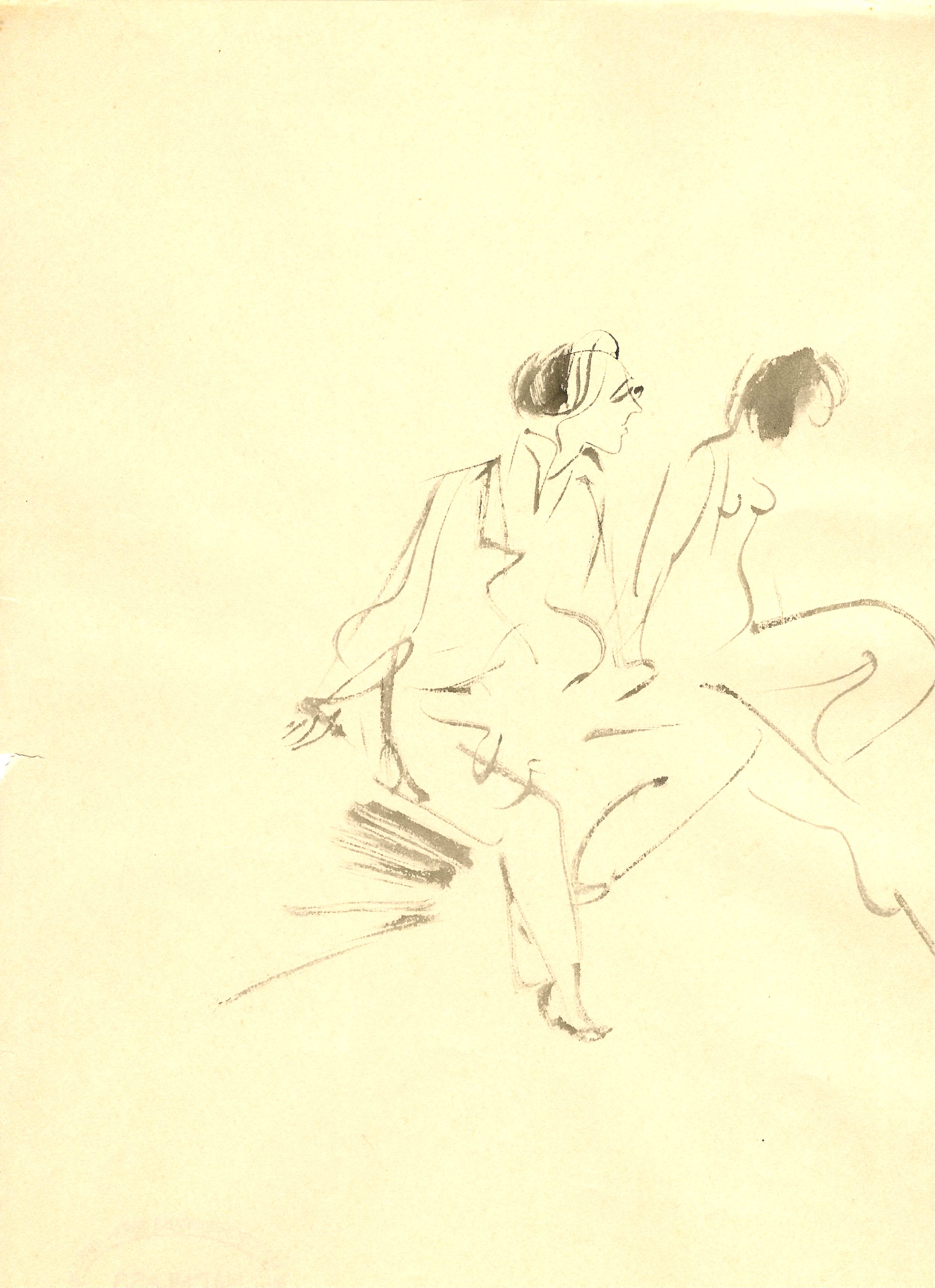 Max Schwimmer – o.T. (Bekleideter Mann und nackte Frau II)