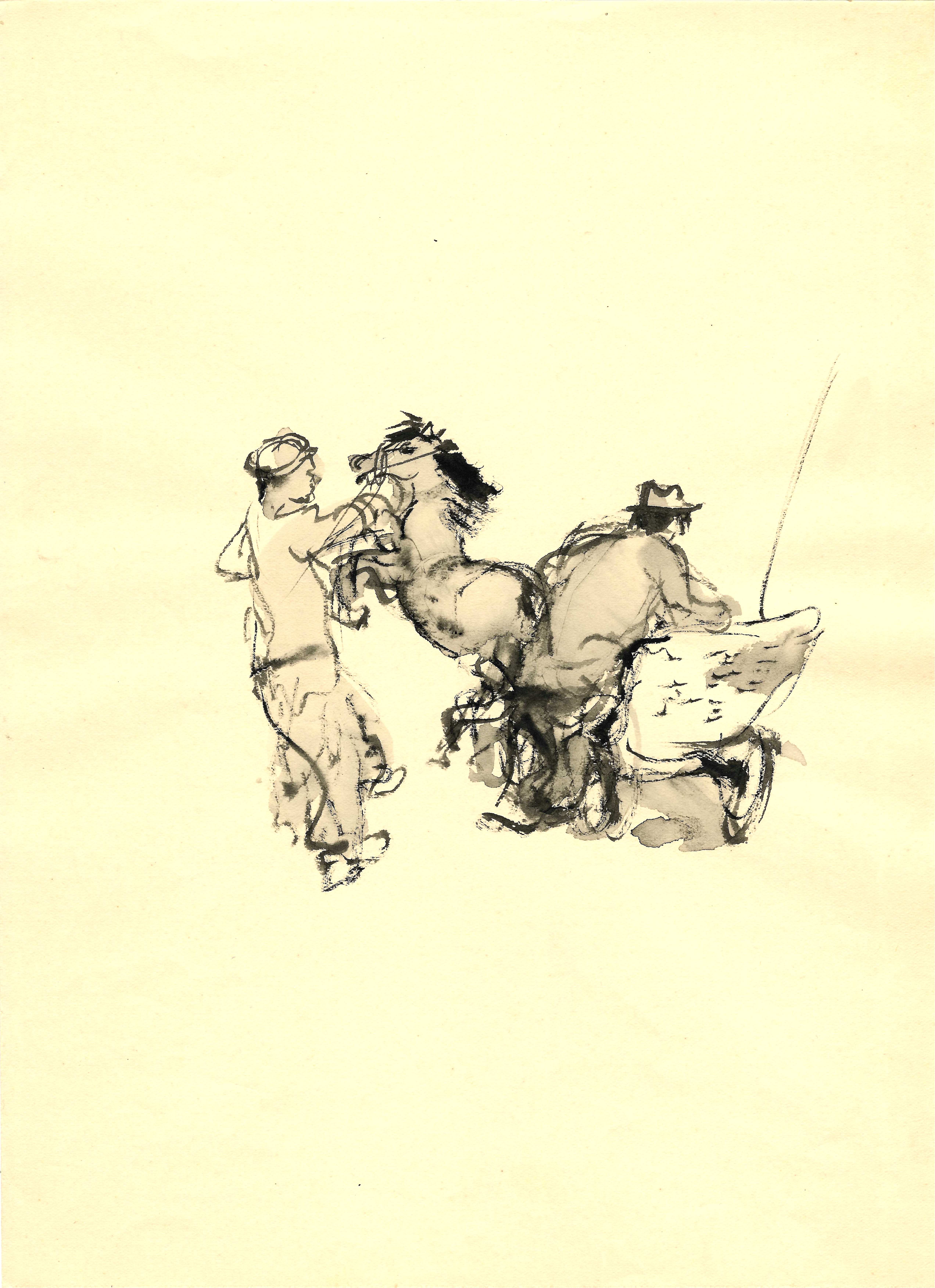 Max Schwimmer – o.T. (Kutsche mit Pferd)