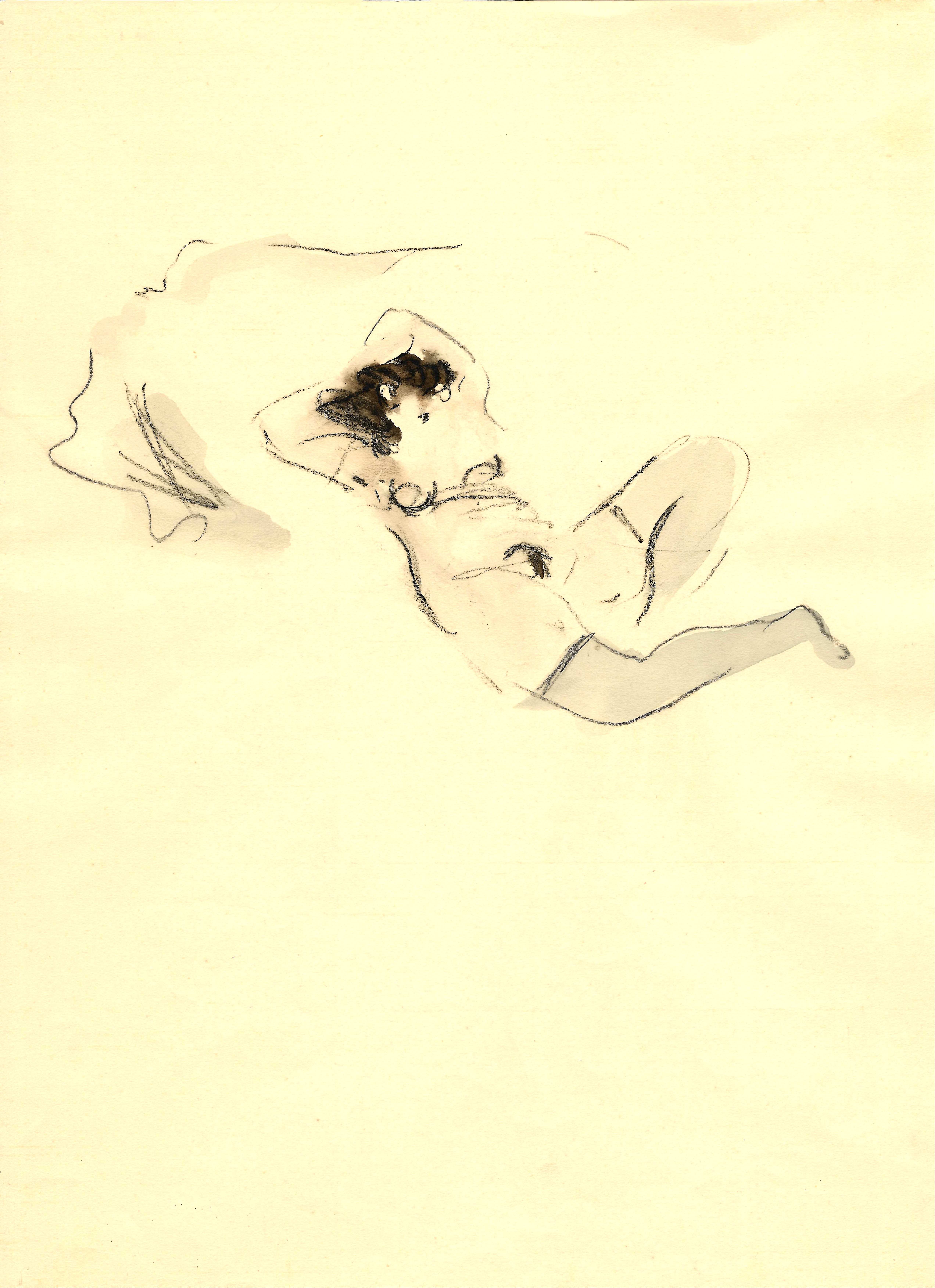 Max Schwimmer – o.T. (Figur liegend)